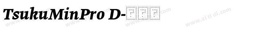 TsukuMinPro D字体转换